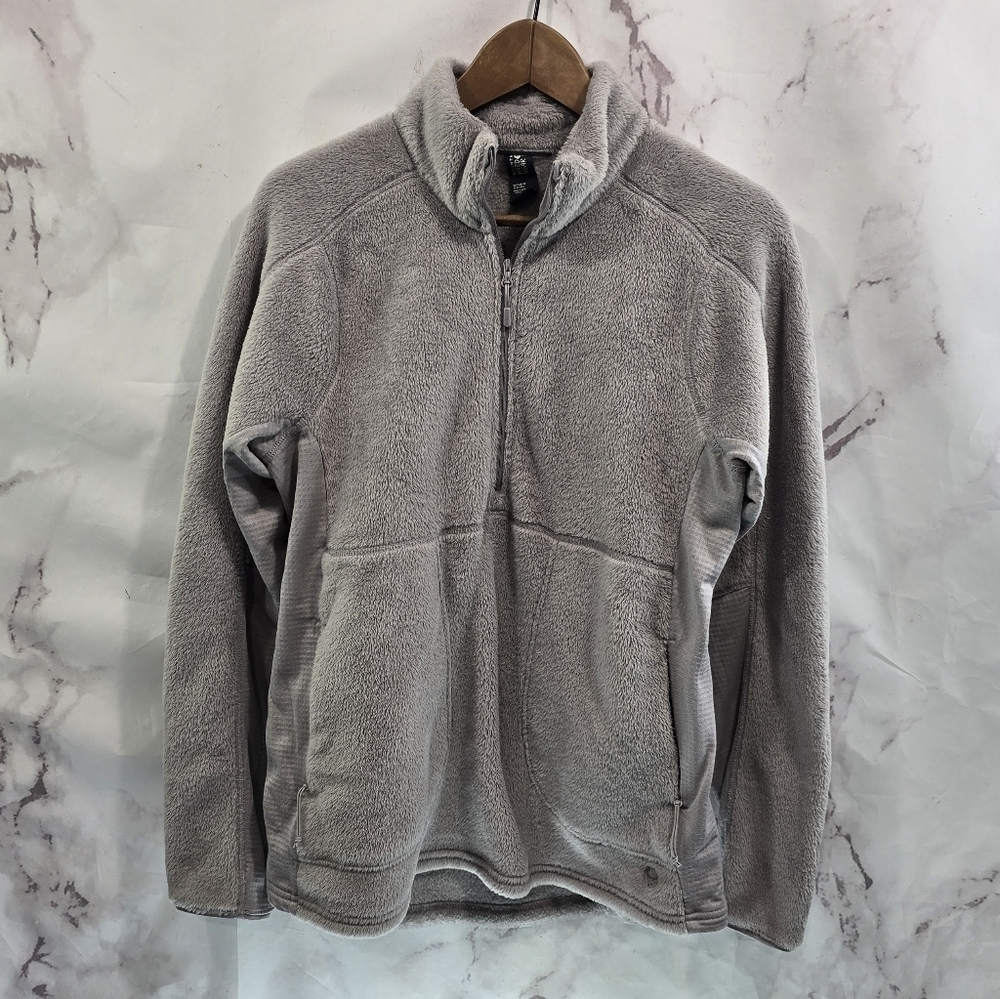 Mountain Hardwear Sweater Womens Large Purple Mock Pullover Fleece Quarter Zip